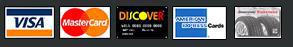 Visa, Mastercard, Discover, American Express, Bridgestone/Firestone Card