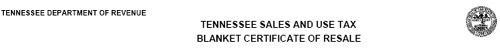 Click here to view and fill out our Tennessee Tax Exempt Form