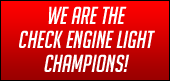 We are the check engine light champions!