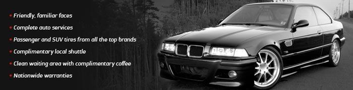 You'll find friendly and familiar faces at Hay Tire Company, Inc. We offer complete auto services, along with passenger and SUV tires from all the top brands. We offer a complimentary local shuttle. We have a clean waiting area with complimentary coffee.  We also offer nationwide warranties.