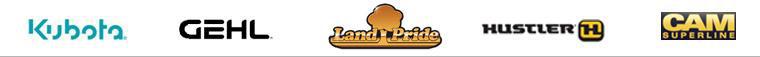 Brands we carry include Kubota, Gehl, Woods, Hustler, and Cam Superline.