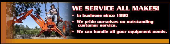 In business since 1990. We pride ourselves on outstanding customer service. We can handle all your equipment needs.