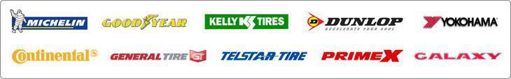 We carry products from Michelin, Goodyear, Kelly Tires, Continental, Telstar-Tire, PrimeX, Galaxy, and General Tire.