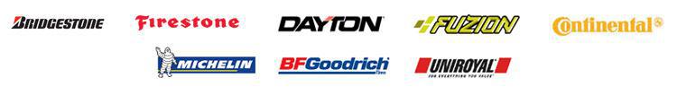 We carry products from Bridgestone, Firestone, Dayton, Fuzion, Michelin, BFGoodrich, Uniroyal, and Continental.