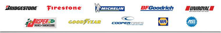 We carry Bridgestone, Firestone, Michelin, BFGoodrich, Uniroyal, Goodyear, and Cooper tires, as well as NAPA auto parts. We are accredited by the ASE.