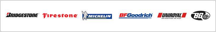 We proudly carry products from Bridgestone, Firestone, Michelin, BFGoodrich, Uniroyal, and BG Products.