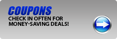 Coupons: Check in often for money-saving deals!