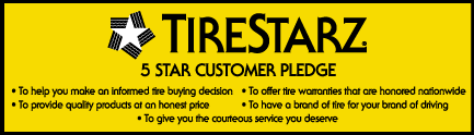 TireStarz 5 Star Customer Pledge Banner
