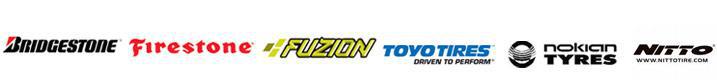 We carry products from Bridgestone, Firestone, Fuzion, Toyo Tires, Nokian, and Nitto.