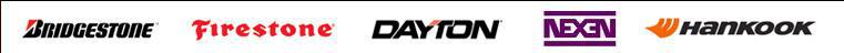 We carry products from Bridgestone, Firestone, Dayton, Nexen, and Hankook.