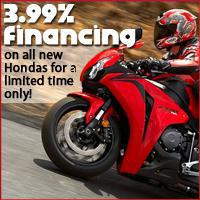 3.99% financing on all new Hondas until May 31st.