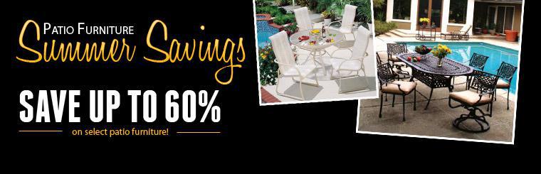 Save up to 60% on select patio furniture!