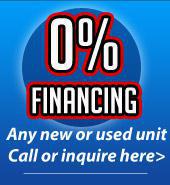 0% Financing on any new or used unit!