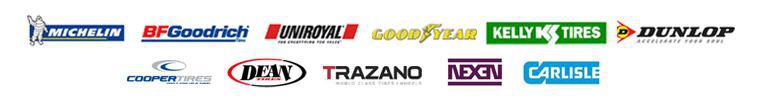 We carry Michelin, BFGoodrich, Uniroyal, Goodyear, Kelly Tires, Dunlop, Cooper Tires, Dean, Trazano, Nexen, and Carlisle products.