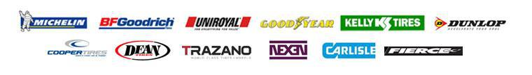 We carry Michelin, BFGoodrich, Uniroyal, Goodyear, Kelly Tires, Dunlop, Cooper Tires, Dean, Trazano, Nexen, Fierce Tires, and Carlisle products.