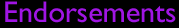 Endorsements