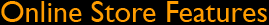 Online Store Features