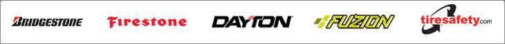We proudly carry products from Bridgestone, Firestone, Dayton, and Fuzion.