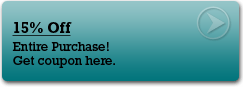 Use this coupon to take 15% off your entire purchase.