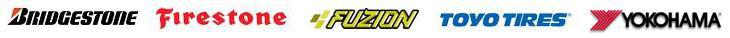 We carry products from Bridgestone, Firestone, Fuzion, Toyo Tires, and Yokohama.