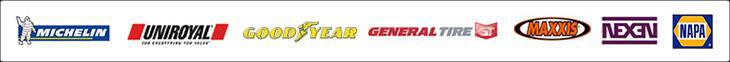 We carry great products from Michelin, Uniroyal, Goodyear, Continental, General, Maxxis, and Nexen.