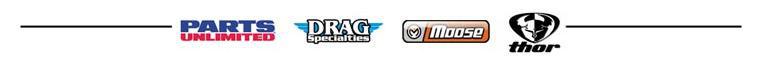 We carry products from Parts Unlimited, Drag Specialties, Moose, and Thor.