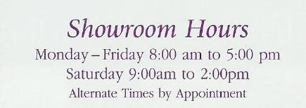 Showroom Hours