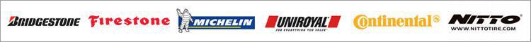 We proudly carry products from Bridgestone, Firestone, Michelin, Uniroyal, Continental, and Nitto.