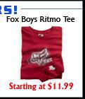 Fox Boys Ritmo Tee starting at $11.99