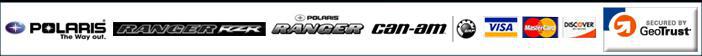 We carry Polaris, Ranger RZR, Ranger, and Can-Am. We accept Visa, MasterCard, and Discover.