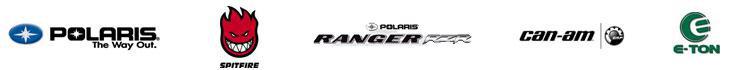 We carry products from Polaris, Spitfire, Ranger RZR, Ranger, Can-Am, and E-TON.