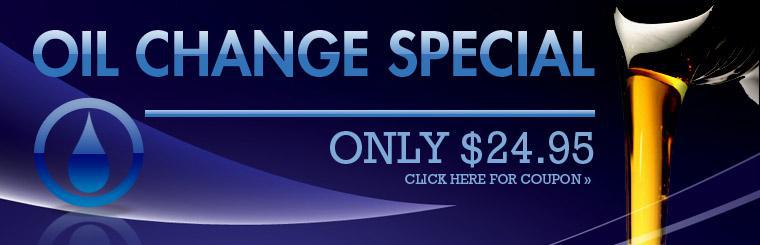 Get an oil change for only $24.95!
