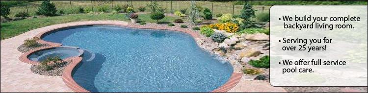 We build your complete backyard living room. Serving you for over 25 years! We offer full service pool care.