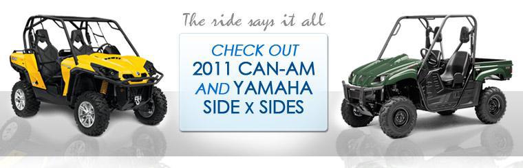 Click here to check out 2011 Can-Am and Yamaha side x sides.