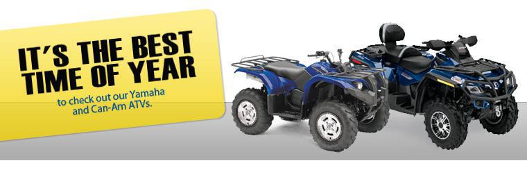 It's the best time of year to check out our Yamaha and Can-Am ATVs.