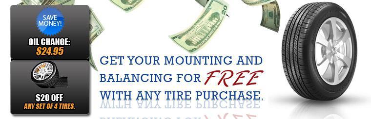 $20 off any set of 4 tires.