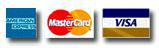 American Express, MasterCard, Visa