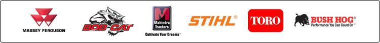 We carry products from Massey Ferguson, Bob-Cat, Mahindra, McCormick, Stihl, Toro, and Bush Hog.