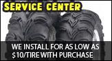 Service: Install tires $10 with purchase