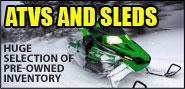 Check out Northern Power Sports' huge inventory of pre-owned ATVs and snowmobiles!
