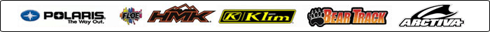 We carry products from Polaris, Floe, Klim, Bear Track, HMK, and Arctiva.