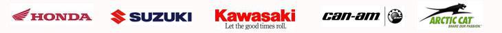 We carry products from Honda, Suzuki, Kawasaki, Can-Am, and Arctic Cat.