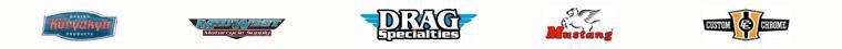 We carry products from Kuryakyn, Midwest, Drag Specialties, Mustang, Custom Chrome, and many more.