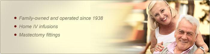 Drucker Medical Equipment has been family-owned and operated since 1938, offering services like home IV infusions and mastectomy fittings.