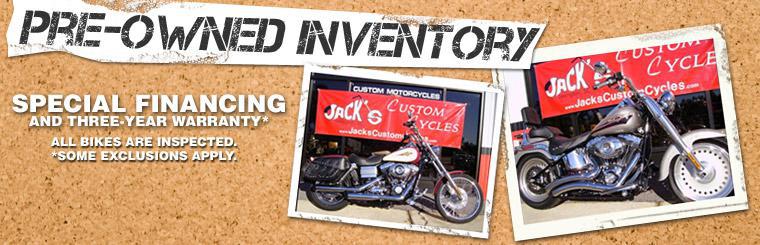 Special financing and three-year warranties available on pre-owned inventory.