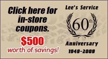 Lee's Service: Big Savings