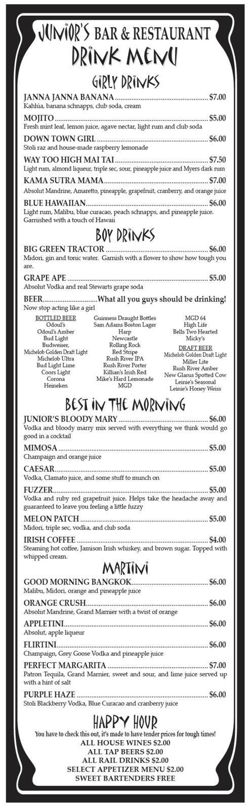 Drink Menu