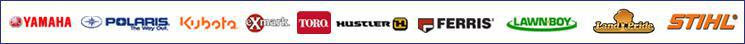We carry Yamaha, Polaris, Kubota, Exmark, Toro, Hustler, Ferris, Lawn Boy, Land Pride, and Stihl.