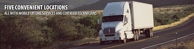 Five convenient locations – all with Mobile UpTime services and certified technicians.