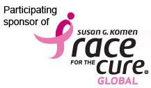 Participating sponsor of the Susan G. Komen: Race for the Cure Global.